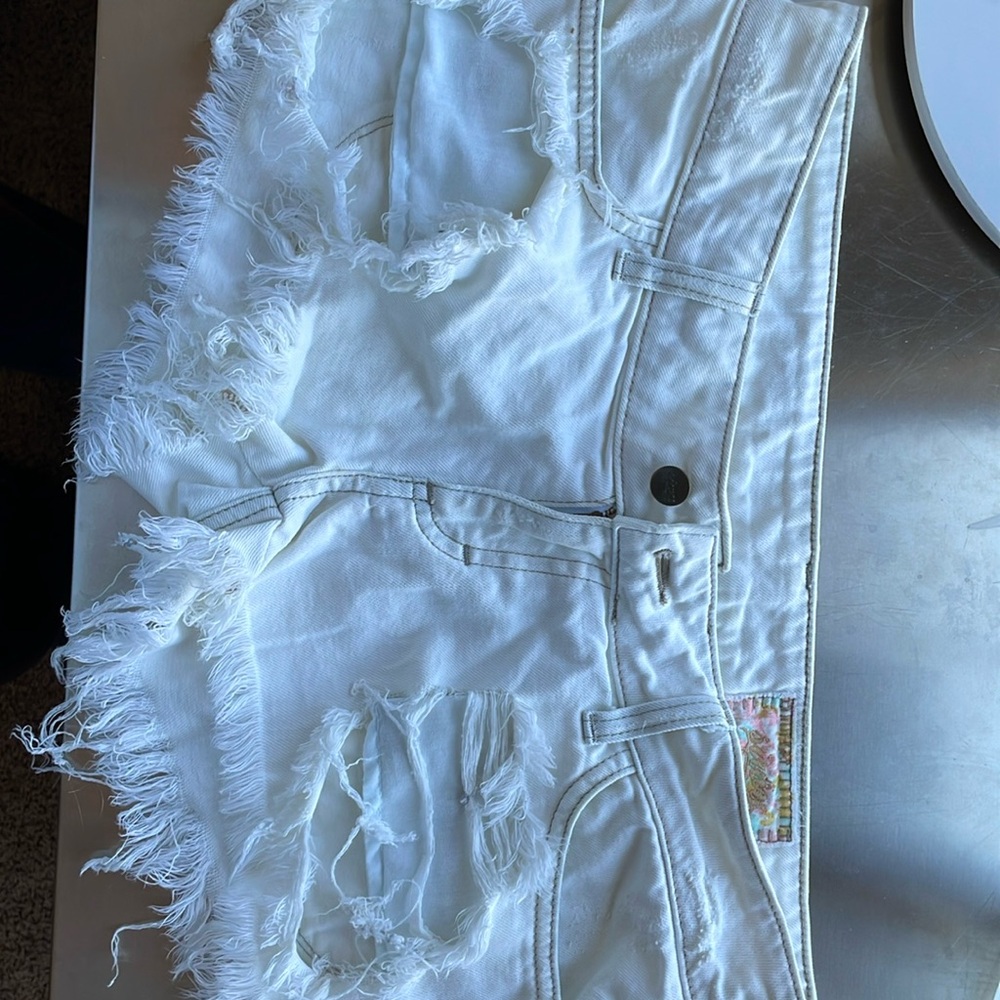 Siwy White Denim Cut off Shorts size 27